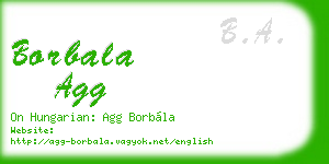 borbala agg business card